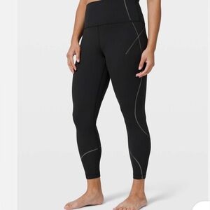 Lululemon Align Pant High Rise 25" Special Edition Black And Gold 
Size 8